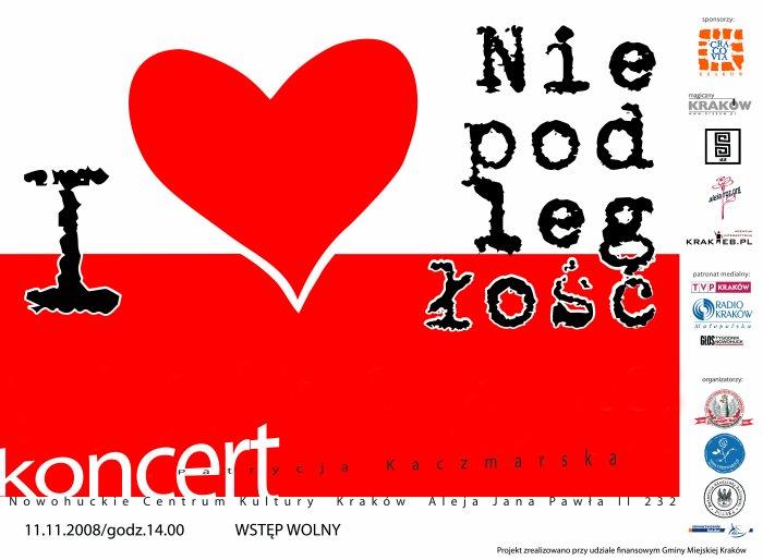 I love niepodległość plakat I love niepodległość plakat