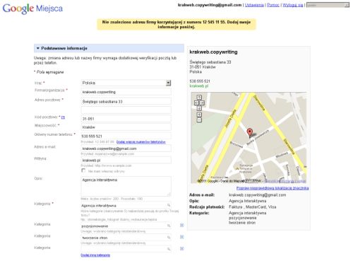 dodawanie informacji