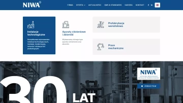 Strona korporacyjna firmy inżynieryjnej NIWA