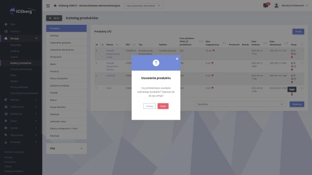 Katalog produktów - galeria prezentacja modułu