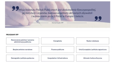 Strona internetowa organizacji pozarządowej: IPP