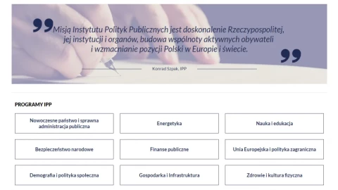 Strona internetowa organizacji pozarządowej: IPP