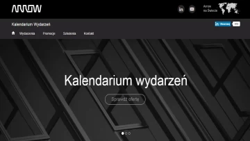 Kalendarium wydarzeń powiązane ze stroną firmową i aplikacją marketingową