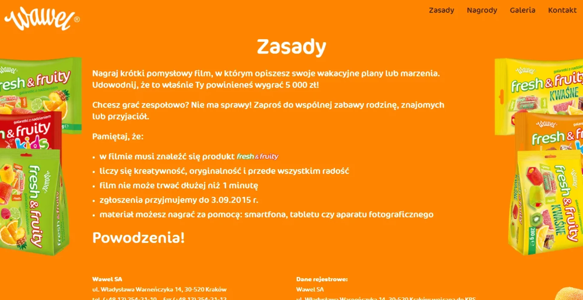 Podstrona zasad konkursu