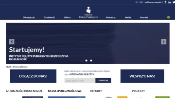 Strona www Instytutu Polityk Publicznych
