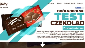 Ogólnopolski test czekolad - dwuetapowy konkurs zrealizowany dla marki Wawel