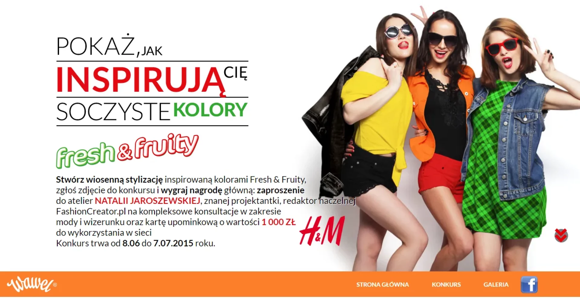 Zwróć uwagę odbiorcy! Kolorowy top strony.