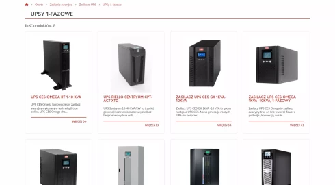 CES - strona firmowa i serwis e-commerce z branży elektroniki