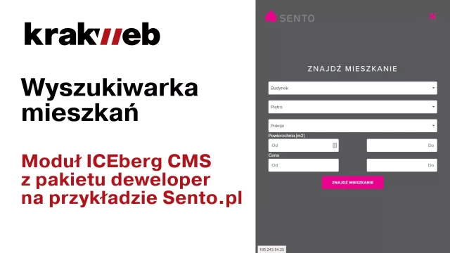 Wyszukiwarka mieszkań - moduł ICEberg CMS z pakietu deweloper