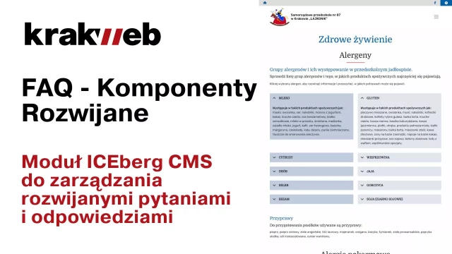 Jak tworzyć komponenty rozwijane (pytania i odpowiedzi, tytuł+rozwinięcie) w systemie ICEberg CMS 5