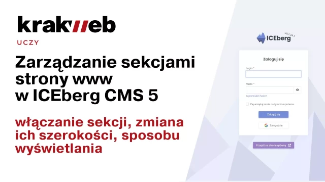 Zarządzanie sekcjami strony www (podstrony tekstowej) w ICEberg CMS 5
