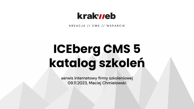 Katalog szkoleń - serwis firmy szkoleniowej - ICEberg CMS 5