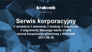 Serwis korporacyjny - struktura, elementy, inspiracje...