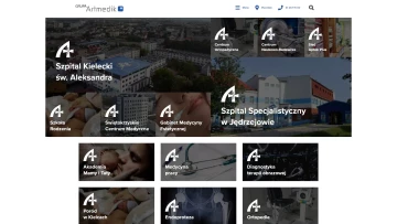 Strony szpitali i placówek medycznych Grupy Artmedik