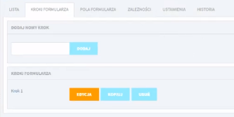formularz wielokrokowy - ICEberg CMS