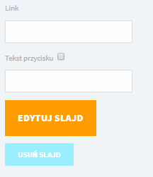 ICEberg CMS - edycja slajdu, tekst przycisku