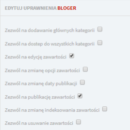 edycja uprawnień - ICEberg CMS
