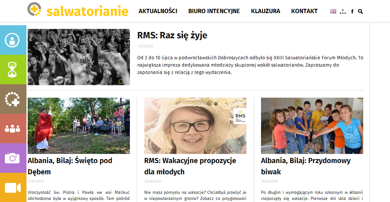 część blogowa - salwatorianie (realizacja Krakweb)
