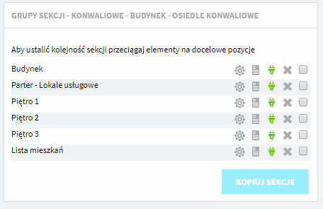 Struktura budynku inwestycji deweloperskiej iceberg cms