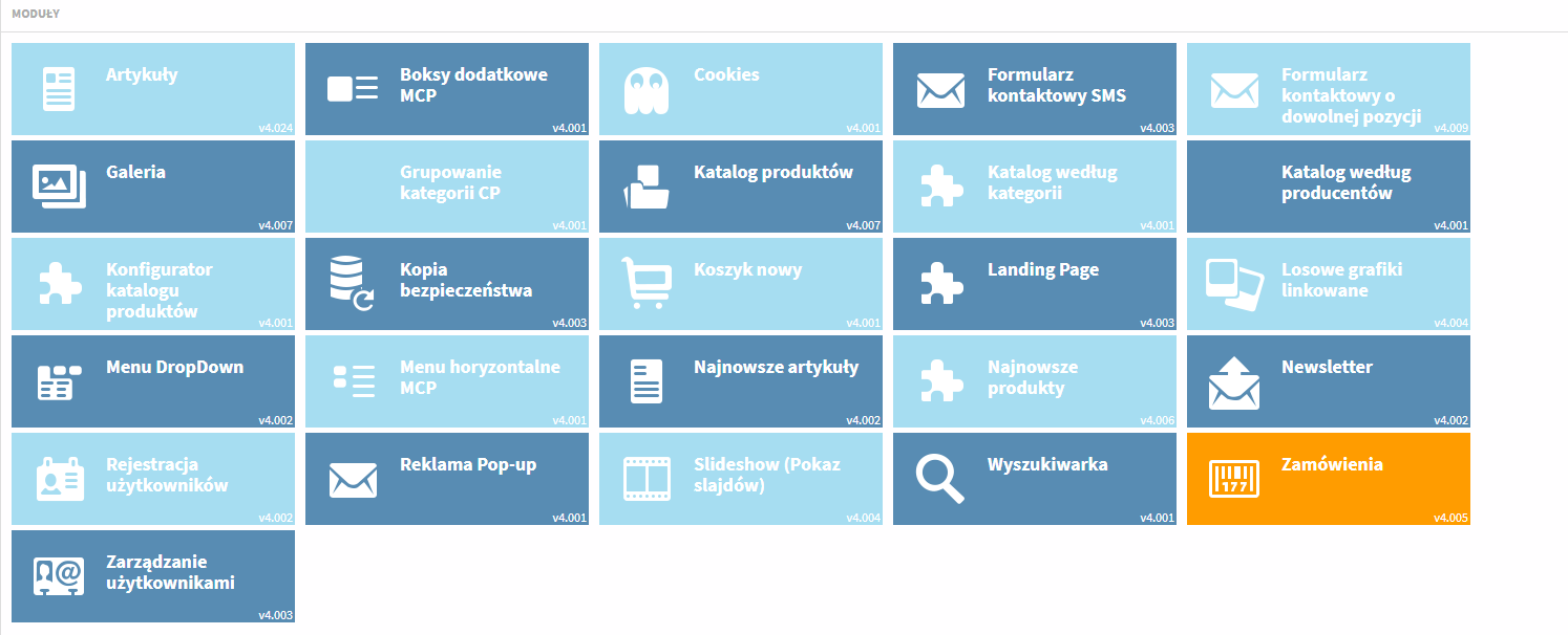 moduły ICEberg CMS w serwisie maszynydodrewna.pl (realizacja Krakweb)