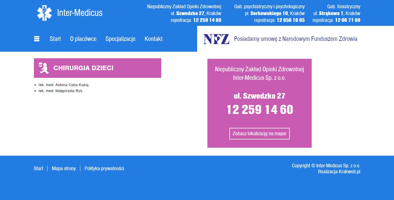 Podstrona serwisu Inter-Medicus.pl