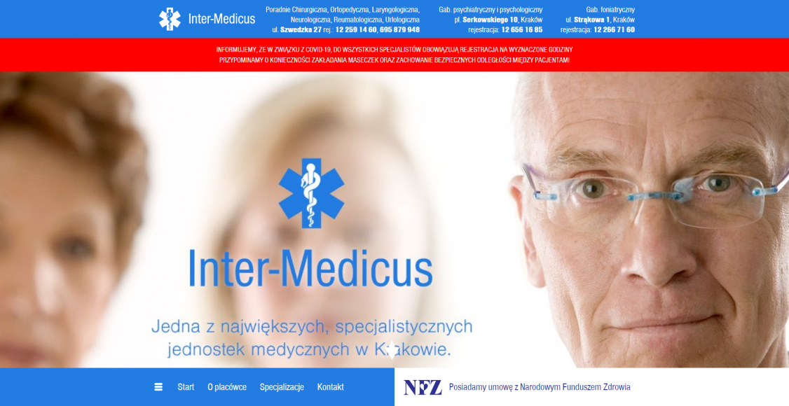 Inter Medicus - strona www przychodni