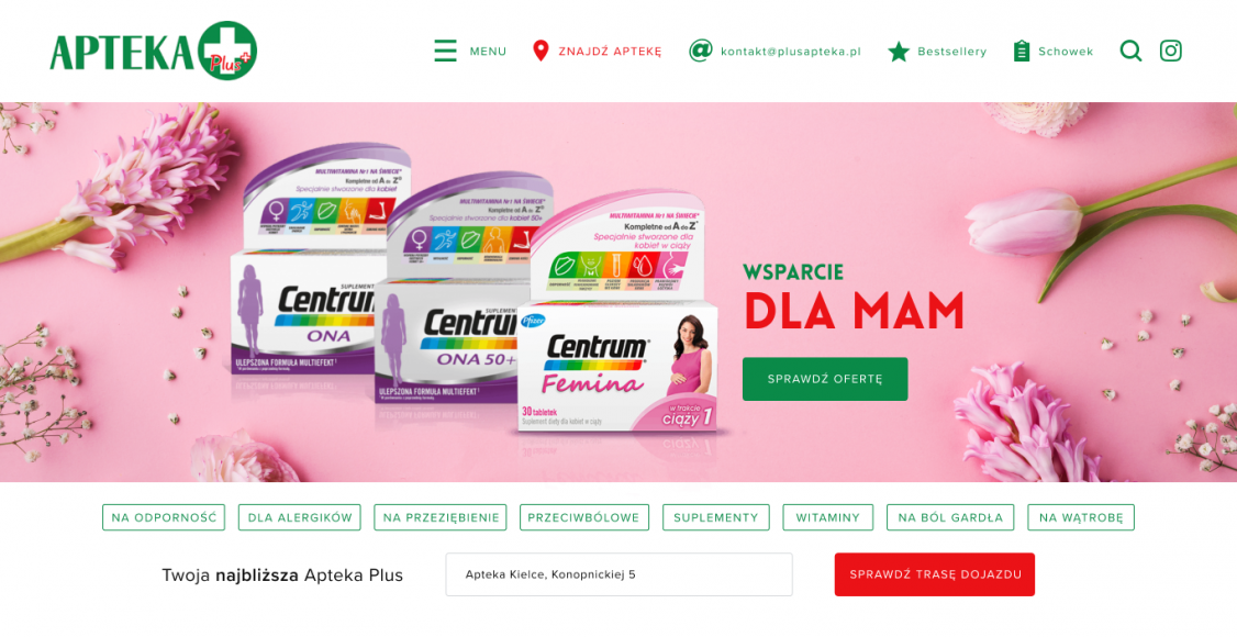 Apteka Plus - serwis e-commerce sieci aptek