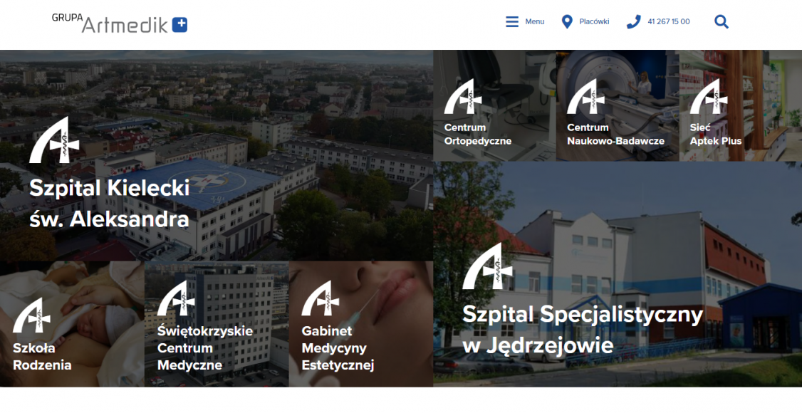 Artmedik - multi serwis wielodomenowy dla spółki z branży medycznej Artmedik - multi serwis wielodomenowy dla spółki z branży medycznej